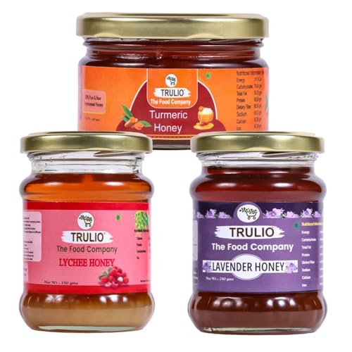 Combo Natural de Miel – Lavanda, Cúrcuma y Lychee – 3 Frascos de 250 g miniatura 1