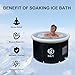 B&Y Ice Bath Tub, Foldable Bathtub for Athletes, Portable Cold Plunge Tub for Cold Water Therapy at Home Outdoor Gym (Black, 90 Gal)