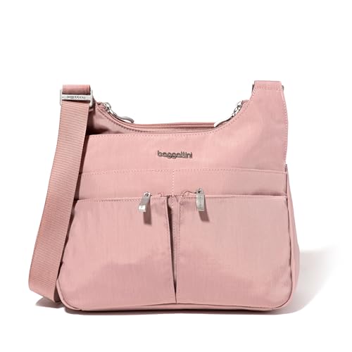 Image of Baggallini Crossbody Travel Bag 11x8.5 Lightweight Water-resistant Nylon Handbag