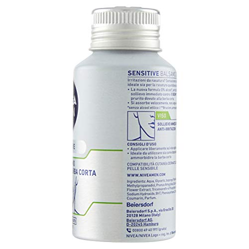 Nivea Men Balsamo dopobarba+barba corta Sensitive