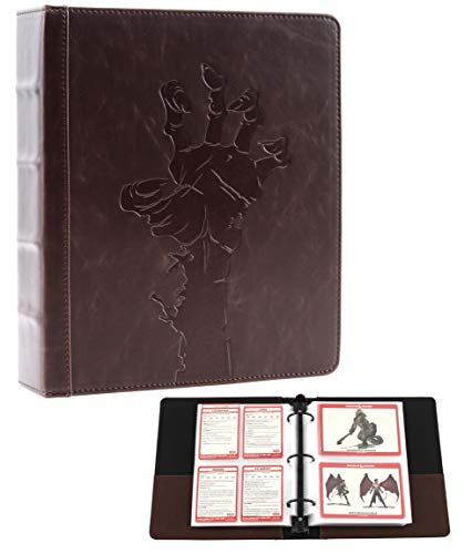 Forged Dice Co Curiosities Cache Monster Card & Spellcard Organizer Binder with Pages (Rise the Dead Edition) Spellbook Cards Holder for Spell & Monster Cards - Fits D&D MTG Magic Pokemon Yugioh Cards
