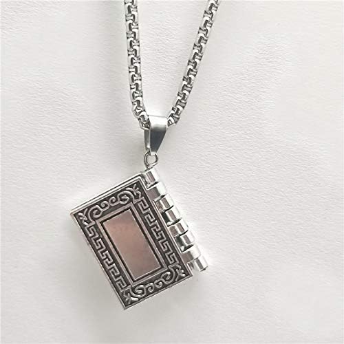 Caiyao Holy Bible Book Pendant Necklace Openable Prayer Bible Verse Religious Christian Necklace for Men and Women - Image 7