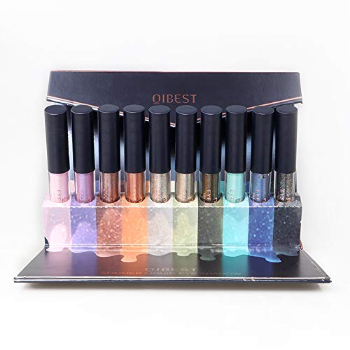 Shimmer Liquid Eyeshadow, COOSA Glitter Colorful Eye Shadow Metallic Sparkling Eyeliner High Pigmented Silver Gold EyeShadows