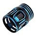 pistro Aluminum + Carbon Fiber Locking Nut Fishing Reel Seat DIY Rod Building Part - Blue