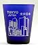 Tokyo Japan Cobalt Blue Frosted Shot Glass