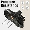 Steel Toe Cap Trainers Safety Trainers Men Women Work Boots Non-Slip Light Weight Industrial Protective Composite Men's Work & Utility Footwear Black #3