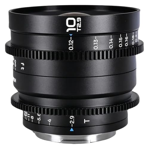 Lens, Lente Zero-D Ultra Gran Angular de fotograma Completo de 9 mm T5.8, 10 mm T2.9, 12 mm T2.9 y 14 mm T2.6, Compatible con Sony, Nikon Z, Canon EF/RF L/PL/LPL.,for Camera(For Z,10mm T2.9)