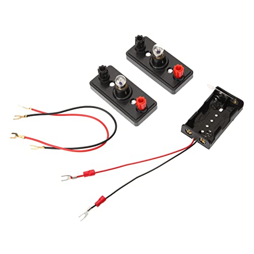 HEALSOPTHY Kit De Circuito Eléctrico Diy, Kit De Ciencia Para Niños, Tamaño Mediano, Interruptor y Bombillas, Adecuado Para Estudiantes, Para Uso Escolar y Doméstico, Paquete Educativo De Experimentos