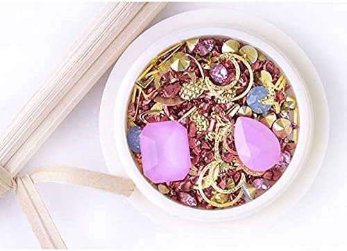 1 Box 3D Nail Jewelry Glass Diamonds Mocha Decorations DIY Rhinestones Mixed Accessories Beauty Design Multi-Size - (Color: 1 set-6pcs)