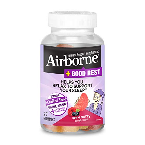 Airborne Vitamin C Blend + L-theanine & Vitamins Good Rest Very Berry Gummies