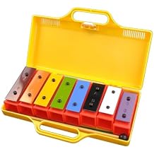 Angel APG-8C Resonator Bell Glockenspiel 8-Note Diatonic Steel Bars with Box Case Color-Coded Design Made in Korea