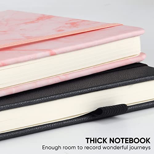 Carnet ligné rose marbré BLUMOST couverture rigide 100g