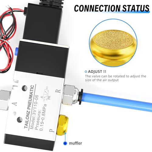 TAILONZ PNEUMATIC Silenciador de Escapamento de Bronze Sinterizado 1/8 Pol. Npt - Corpo de Latão (Pa