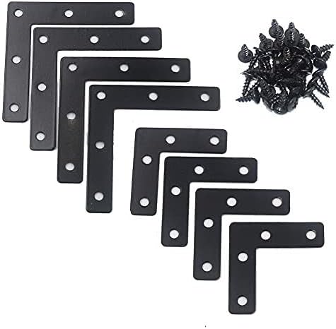 MLK 20 Packs Two Sizes 3-1/8 inch and 2 inch "L" Black Black Iron 20 Packs