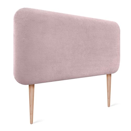 DHOME Cabecero Tapizado Liso Redondeado