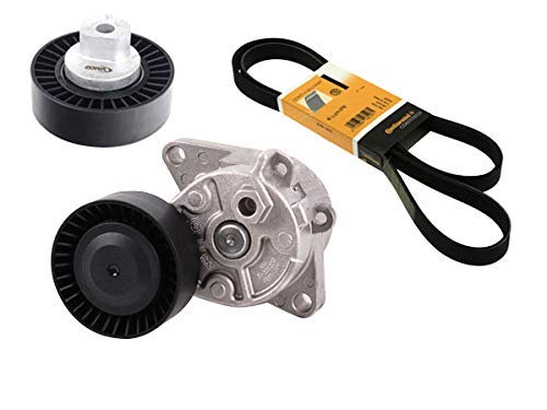 BMW互換品 E39 E60 E61 機械式 ベルトテンショナー ガイドプーリー ファンベルト 3点セット 525i 528i 53