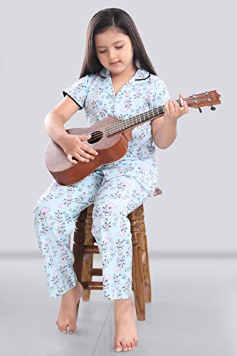 Image of AV2 Girl's Cotton Printed Night Suit Night Dress Pajama Set 6620