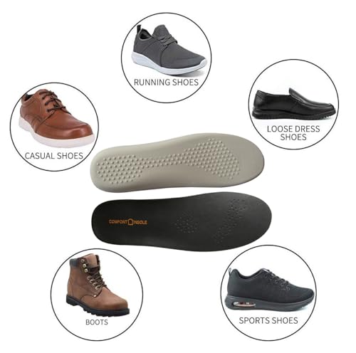 Plantillas de cuero negro para hombre, gruesas y antideslizantes miniatura 7