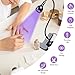 USB 3W LED UV Ultraviolet Phone Glue Curing Lamp,UV Led Nail Lamp for Gel Nails,Portable Clamp Flexible Desk Lamps for Mobile Repair,Plug and Play Black