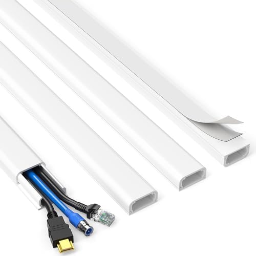 Delamu Cord Hider, 62.8in Cable Hider, Cord Covers for Wires on Wall, Wire Covers for Cords, Wire Hiders for TV on Wall, Easier Setup Cable Cover Cable Management, 4X L15.7 W0.94 H0.47in Product Image