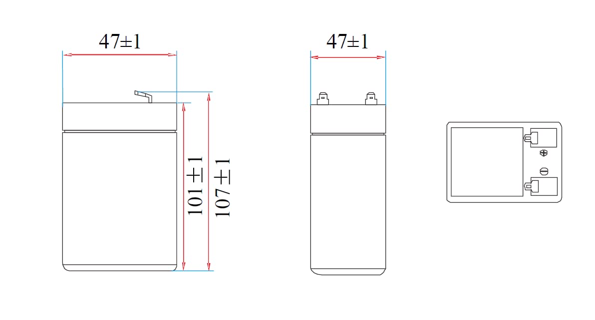 Tecnid by Velamp Batteria al Piombo Ermetica Ricaricabile 4V 4.5Ah - Attacchi Faston F1 - Ideale per Sistemi di Backup, Allarme, Videosorveglianza, Antincendio, Domotica e UPS