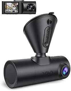 Dual Dash Cam, VAVA 2K Front and 1080P Cabin or 2.5K 30fps Single