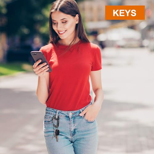 Favofit Carabiner Clips, 4 Pack, 12KN (2697 lbs) Heavy Duty Caribeaners for Camping, Hiking, Outdoor and Gym etc, Small Carabiners for Dog Leash and Harness, Black and Orange