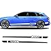 Pasuje do Audi A3 8P 8V A4 B6 B8 B7 A6 C5 C6 C7 Q5 Q7 TT   boczne drzwi samochodu naklejki długi pasek spódnica naklejki stylizacji