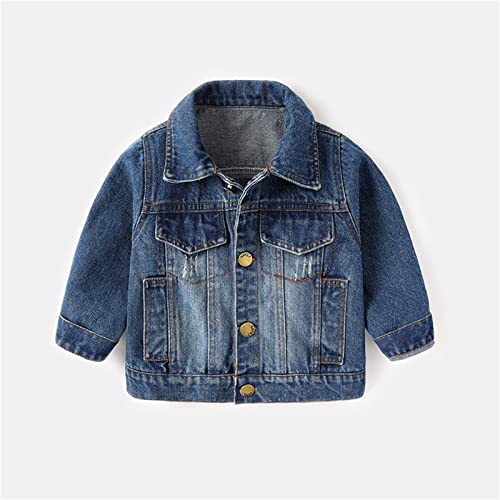Toddler Kid Baby Boys Girls Denim Jacket Long Sleeve Button Down Jeans Coat Cowboy Overcoat Basic Casual Outwear #TOP1