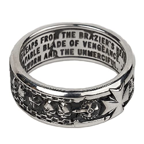 Starforged Compatible with Warhammer 40k Black templars Crusader's Ring[Sterling Silver/Gold Plated] 1 PC