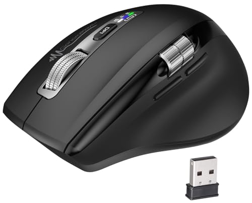 General Keys Souris Optique sans Fil Rechargeable avec Fonction Bluetooth et RF
