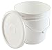 Dynalon 413035 2 gal. (8 Qt) HDPE Pail with Snap-On Cover, 7570Milliliters, Degree C, HDPE, White (