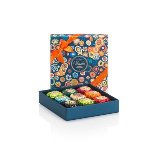 Venchi - Murrine Pietre Colorate Caja de Regalo con Chocolates Surtidos, Chocoviar Sabores Surtidos, 177 Gr, Sin Gluten, Sin Conservantes ni Colorantes, Idea de Regalo