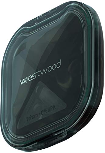 Pill Case - Waterproof Portable Travel Medicine Organizer Box for Purse or Pocket. Daily Medication Carry Case with Removable Compartment (Black)