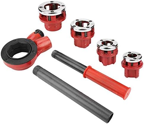 Miniatura 8 de Kit de enhebrador de tubería manual Kit de roscado de tubería de fontanero de 12 pulgada 34 pulgadas 1 pulgada 1-14 pulgadas, herramienta de
