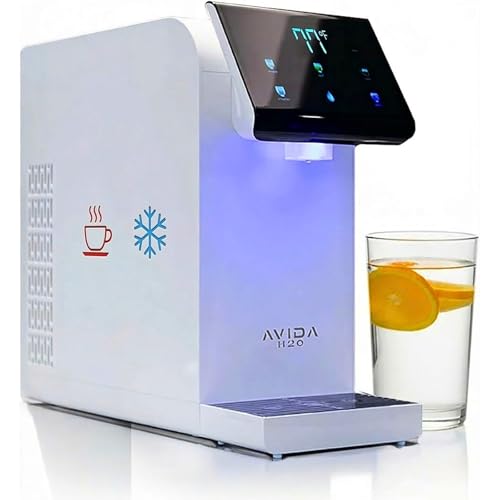 Avida H2O Ultra Instant Hot & Cold Water Dispenser - Bottleless Water Dispenser Countertop, Full Installation Kit, Quiet Multi-Stage Filtration + UV Sterilization - White
