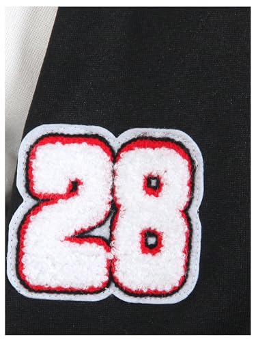 SOLY HUX Toddler Boy's Varsity Jacket Letter Graphic Color Block Collar Long Sleeve Baseball Jacket Streetwear3