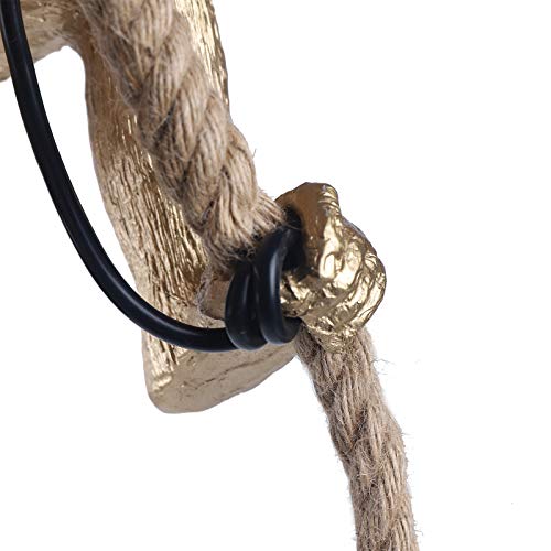 Vpabes Monkey Hanging Light Fixtures Hemp Rope Pendant Light Gold Ceiling Hanging Lamp Fixture For Living Room Bedroom Unique Art Deco #TOP6