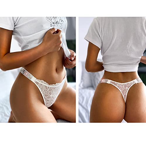 By.ecg Women's Shine Strap Lace Thong Rhinestone Panty Old Rose(M) #TOP2
