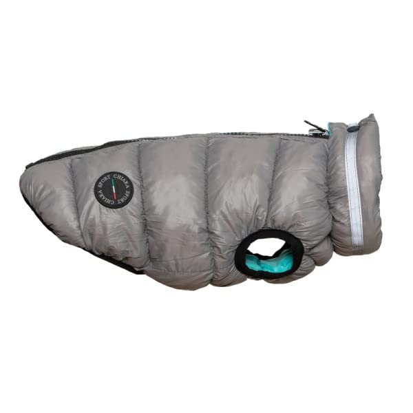 CHIARA Oskar CHJ-2332GY/MI- S-CHIARA - Chaqueta Reversible para Perros, Ropa para Perros (Talla: S, Material: poliéster, Colores de Moda, cómodo), Color Gris-Menta
