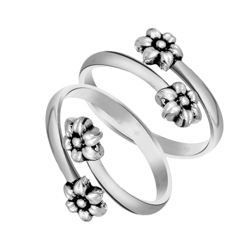 Image of 925 Sterling Silver Peacock Design Toe Ring for Women and Girls | Polish Adjustable Toe Bichiya | Adjustable