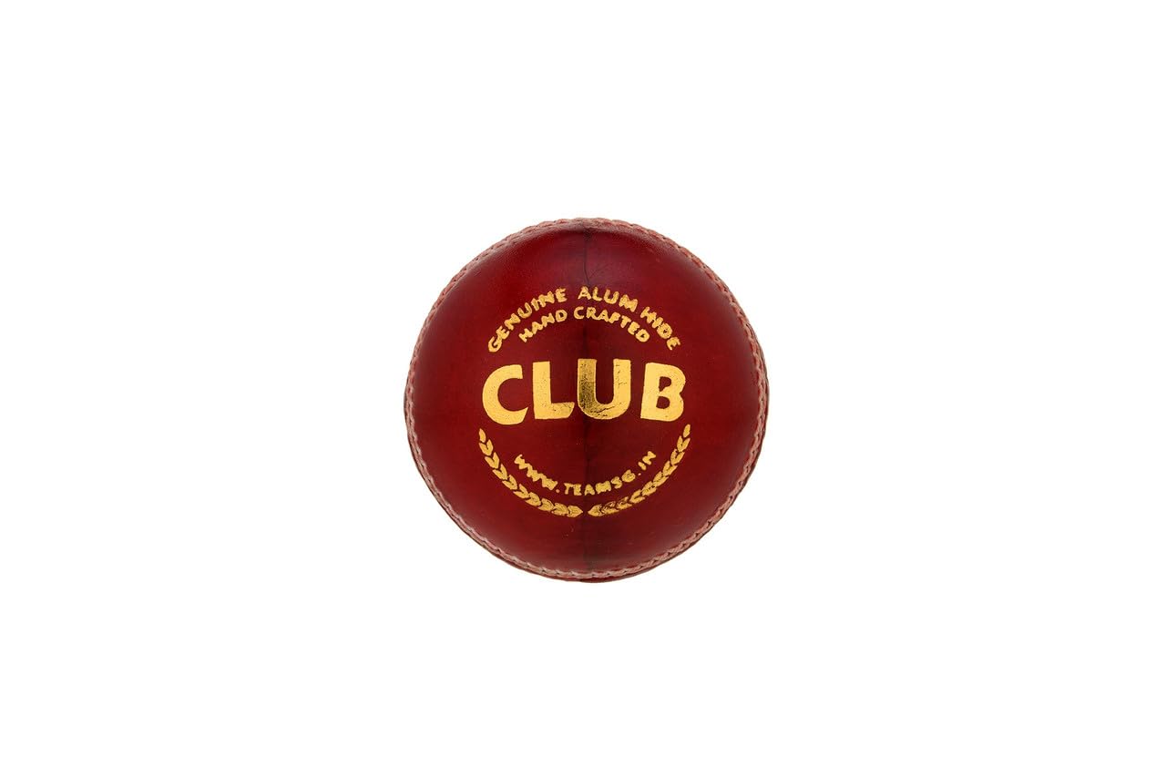 SG Seamer Leather Cricket Ball, Size Club (Red)