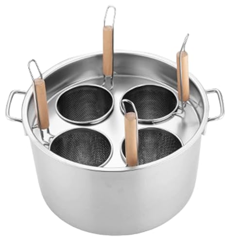 Olla para Pasta - Ollas para Caldo, Acero Inoxidable con colador Incorporado, para Cocina doméstica, Restaurante, Herramienta de Cocina Comercial