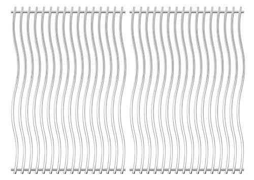 Cmanzhi S8C013 (2-Pack) 17 3/4' Stainless Steel Solid Rod Cooking Grids Replacement for Napoleon Rogue 425 Grills