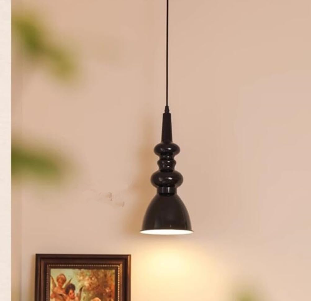 Suspension lampe de salle à manger minimaliste en métal noir