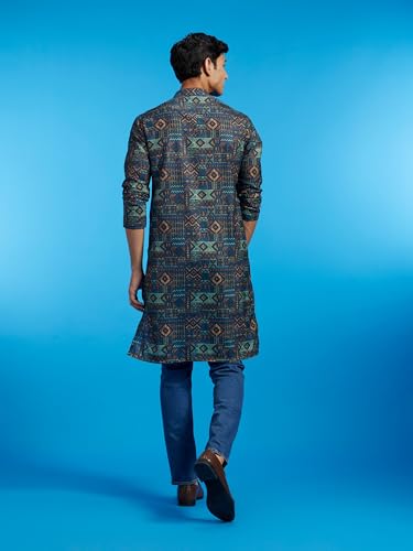 Image of DIWAS by MANYAVAR Men's Viscose Blend Aztec Printed Kurta (1pc)