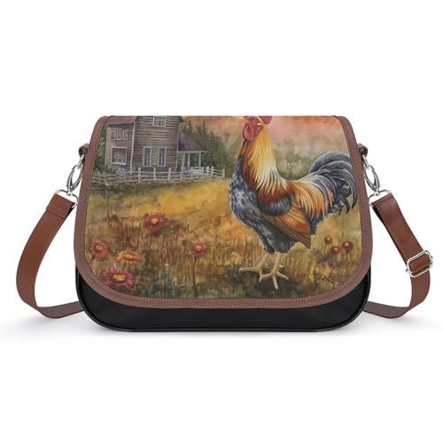 Sac à main pour femmes Morning Rooster imperméable en cuir