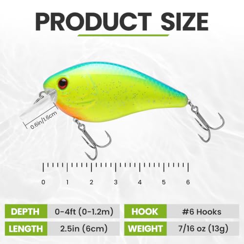 Image of TRUSCEND Easy Catch Crankbait with BKK Hooks, Shallow or Deep Diving Crank Bait Fishing Lures for Bass Pike Walleye, Unipue Wobble Design for More Bites, Vibe Lipless Crankbaits Freshwater Saltwater