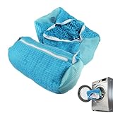 Material Duradero y Suave: Confeccionada con chenilla de microfibra resistente y suave, esta bolsa zapatos lavadora garantiza limpieza delicada sin dañar los tejidos, ofreciendo protección frente al desgaste y asegurando larga vida útil del producto