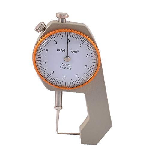 Medidor de espesor de calibre de dial redondo compacto New Lon0167 confiable con rango 0-10 mm y resolución 0.1 mm miniatura 1